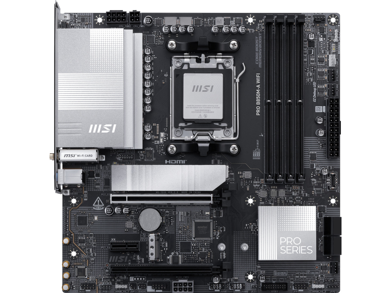 MSI PRO B850M-A WIFI AM5 , Wi- - Am5 Micro Atx Pcie 5.0 Motherboard review and price